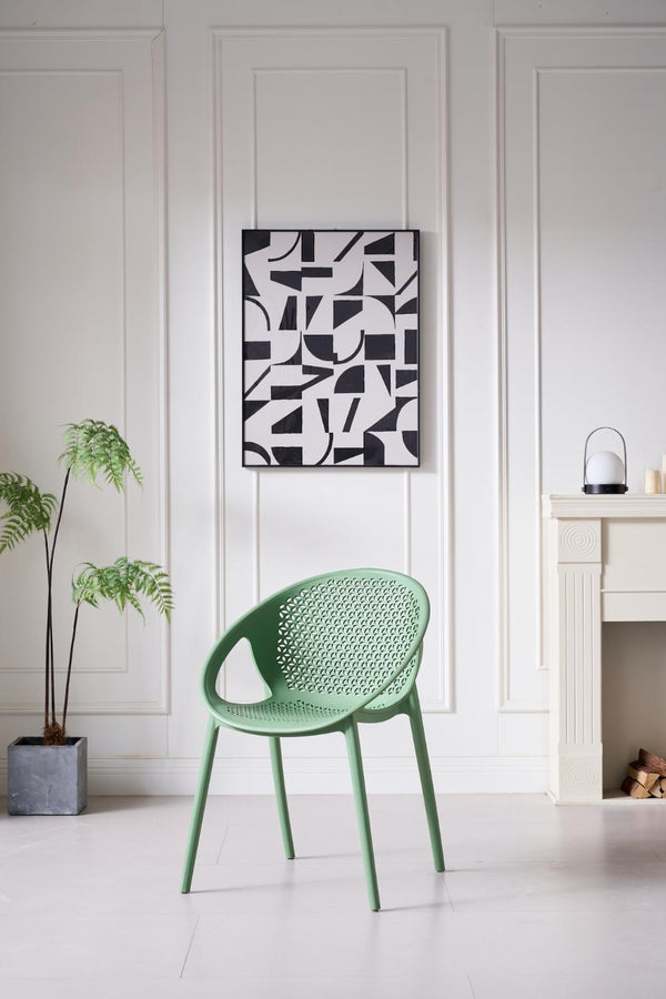 Silla Selva Con Brazos, Color Verde Olivo, Con espaldar