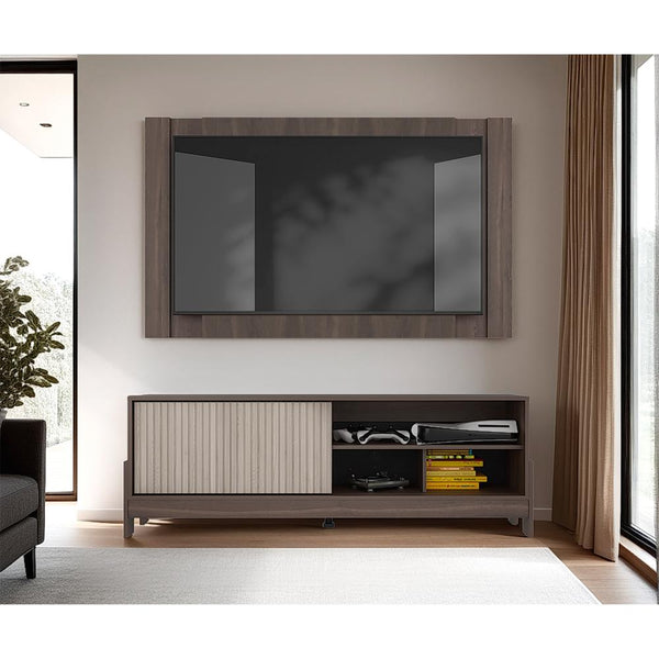 Mesa Para Tv Odell, Milan y Roble Natural, Para Televisor desde 50" a 65"