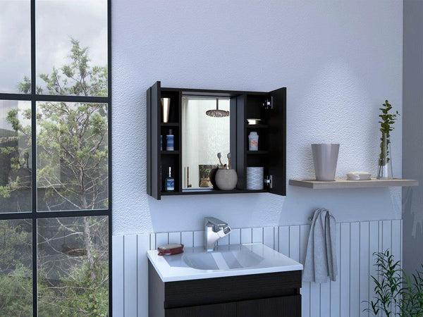 Estantería de Baño Kova, Wengue, con Cuatro Entrepaños ZF - VIRTUAL MUEBLES