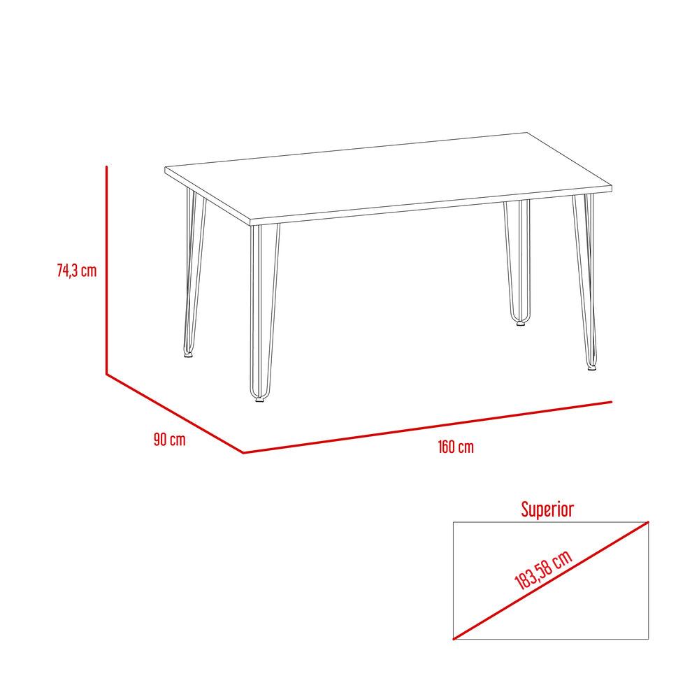Combo Comedor Bomira, Miel, Wengue y Café Claro, Incluye Comedor y 6 Sillas - VIRTUAL MUEBLES