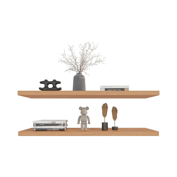 Repisa Flotante Shelf 120, Macadamia, con espacio para colocar objetos decorativos X2 unidades ZF