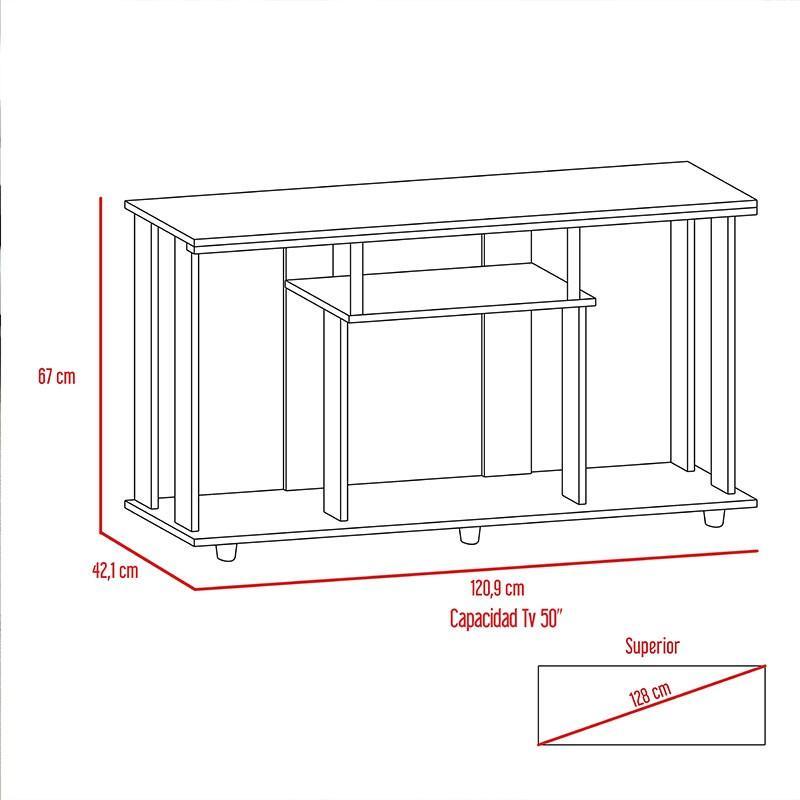 Combo Para Dormitorio Clara Luna Incluye Closet y Mesa Para Tv.